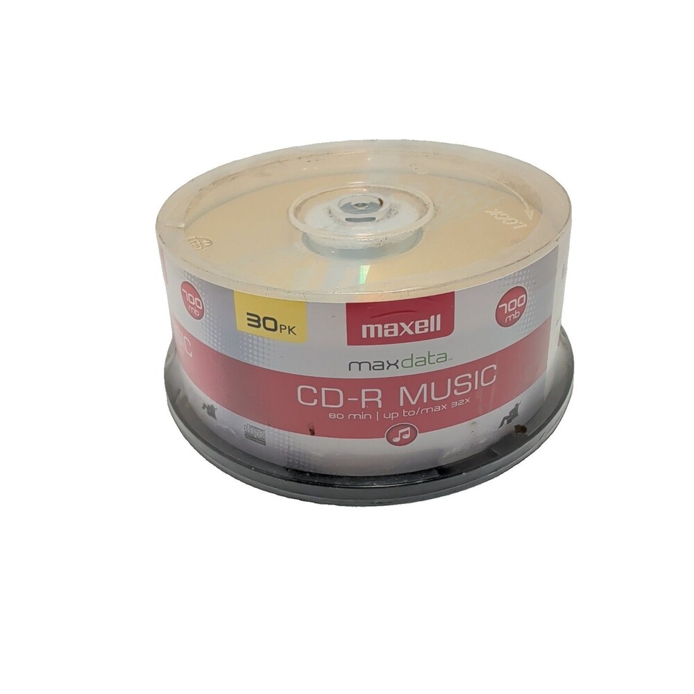 Maxell Cdr-80 Music Gold Cd Recordable Discs 32X 700 MB 80 Min 30 Pack